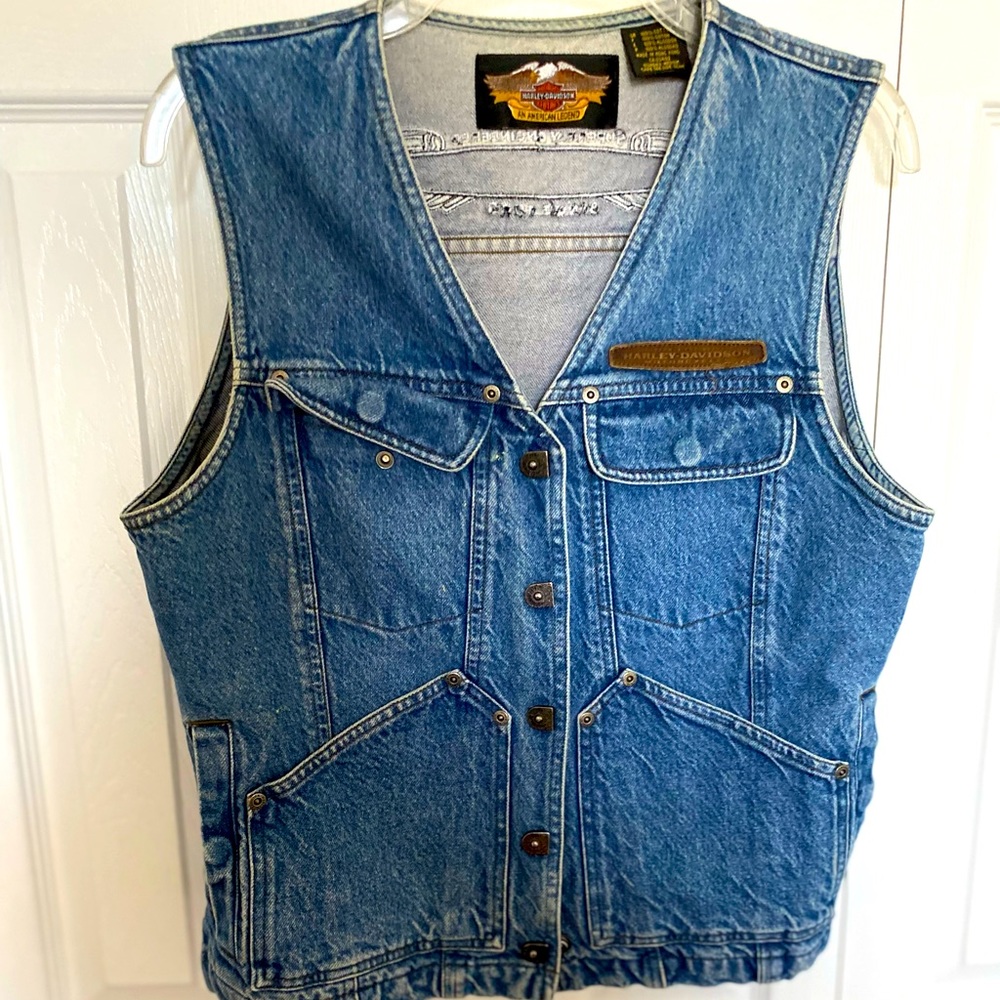 Harley Davidson size medium women’s jean vest
